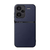 For Redmi Note 13 Pro+ 5G Global Litchi Leather Magnetic Full Coverage Shockproof Phone Case(Navy Blue)