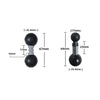 Industrial Instrument Bracket Locomotive Rubber Fixed Double Ball Adapter(25.4-25.4mm Ball Head)