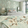 0.53x3m Retro 3D Stereo Plum Blossom Wallpaper Bedroom Living Room TV Background Wall Self-Adhesive Wallpaper(8804-5 Light Cyan A Version)
