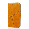 For Asus Zenfone 9 Geometric Stitching Leather Phone Case(Yellow)