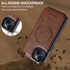 For iPhone 13 mini LC.IMEEKE L5 Series Detachable RFID Card Bag Magsafe Phone Case(Brown)