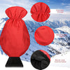2pcs Winter Warm Car Snow Shoveling Gloves Deicing Snow Scraper(Black)