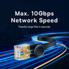 Baseus PCWL-A104 High Speed CAT7 10Gigabit Ethernet Flat Cable, Length:0.5m(Black)
