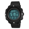 SANDA 361 Fashionable Night Light Sports Children Electronic Watch Multi Functional Personality Night Light Men Waterproof Watch(Black White)