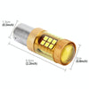 2 PCS 1156/BAU15S 10W 1000 LM Car Turn Lights with 28 SMD-3030 LED Lamps, DC 12V(Gold Light)