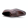 Male Autumn Top-grain Leather Pointed Business Dress Shoes, Size:43(Dark Brown)