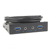3.5-Inch  2 USB 3.0+HD AUDIO Port Desktop PC Floppy Drive Front Panel(Black)