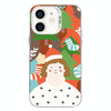 For iPhone 12 Christmas Series PC Full Coverage Pattern Phone Case(CW062 White)