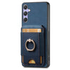 For Samsung Galaxy Note20 Ultra Retro Splitable Magnetic Stand Card Bag Leather Phone Case(Blue)