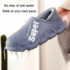 Winter Warm Velvet Thick Waterproof Cotton Slippers, Color: Blue Gray(42-43)