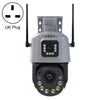 4K Dual Lens HD WiFi Security Camera with Colour Night Vision (UK Plug)