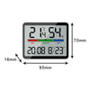 Magnetic LCD Digital Aalarm Clock Large Screen With Temperature Humidity Display(9905 Black)