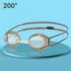 HAIZID Adult Competition Training Transparent Myopia Swimming Goggles, Color: 580 Gray 200 Degrees