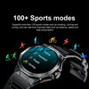 K62 1.43 Inch Waterproof Bluetooth Call Weather Music Smart Sports Watch, Color: Silver Steel