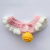 Handmade Crochet Cat Collar - Pink - 20cm (Up to 2kg)