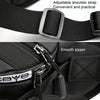 HAOSHUAI Outdoor Running Waist Bag With Reflecting Strip Chest Bag(1100-6 Dark Blue)