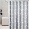 Shower Curtain Waterproof Bathroom Geometric Light Grey Bath Curtains, Size:80x200cm