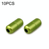 10 PCS Aluminum Metal Capsule Buckle Non Binding Shoe Lace Accessories (Green)