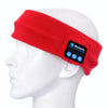 Knitted Bluetooth Headsfree Sport Music Headband with Mic for iPhone / Samsung and Other Bluetooth Devices(Red)