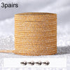 3pairs Elastic No Tie Shoelaces Metal Lock Dazzling Color Laces 100cm(Silver Yellow)