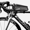 WILD MAN ES3 Hard Shell Bicycle Bag Front Beam Bag Mountain Bike Mobile Phone Touch Screen Upper Tube Bag Riding Equipment, Colour: Black(1L)