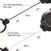 Backpack Carabiner Plastic Retractable Pull Badge Reel, Color: White- Fiber Rope