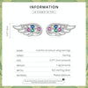 S925 Sterling Silver Colorful Zircon Wing Ear Stud Women Earrings