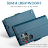 For Samsung Galaxy S25 Ultra 5G CaseMe 023 Butterfly Buckle Litchi Texture RFID Anti-theft Leather Phone Case(Blue)