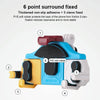 MOTOSLG Crab Motorcycle Phone Clamp Bracket M10 Ballhead Mount with Anti-theft Lock(Yellow Blue White)
