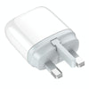 LDNIO Q229 QC3.0 / PD20W USB + Type-C Fast Charger with 1m USB to 8 Pin Cable, Plug Type:UK Plug(White)