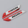1 Pair Car Letters NISMO Personalized Aluminum Alloy Decorative Stickers, Size: 11.5 x 2.5 x 0.5cm (Red)