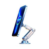 Aluminum Alloy Rotatable Lift Mobile Phone Holder Car Holder,Style: Magnetic Silver