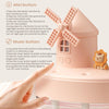 ZAY-H007 LED Light Double Spray Wireless Mini Desktop Windmill Music Humidifier(White)