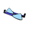 2 PCS Motorcycle Parts CNC Technology Aluminum Alloy Rearview Mirror Side Mirror(Blue)