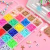 24 Grid 6mm Soft Ceramic Bead Flakes DIY Bracelet Necklace Making Materials