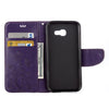 For Galaxy A3 (2017) / A320 Butterflies Love Flowers Embossing Horizontal Flip Leather Case with Holder & Card Slots & Wallet & Lanyard(Dark Purple)
