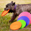 Large Dog Flying Disc (18cm, Red) - Durable Rubber Frisbee
