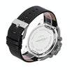 CAGARNY 6839 Irregular Large Dial Leather Band Quartz Sports Watch For Men(Silver Black + Black)