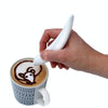 New Electric Latte Art Pen For Coffee Cake Pen For Spice Cake Decorating Pen Coffee Carving Pen Baking Pastry Tools(White)