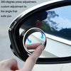 1pair Reversing Mirror Small Round Mirror HD Large View Suction Cup Blind Spot Mirror(Black)