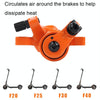 A44424 Electric Scooter Brake Rear Wheel Disc Brake Equipment for Ninebot F20 / F25 / F30 / F40(Orange)
