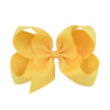 5 PCS 6 Inch Colorful Kids Girls Big Solid Ribbon Hair Bow Clips(40)