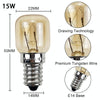 E14 Salt Crystal Lamps High Temperature Resistant Oven Light Bulb, Power: 15W Copper Nickel Plating Lamp Head(2700K Warm White)