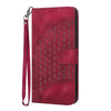 For Xiaomi Redmi K70 YX0060 Elephant Head Embossed Phone Leather Case with Lanyard(Rose Red)