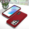 For Samsung Galaxy S25 Ultra 5G Rugged PC Hybrid Silicone Phone Case with Holder(Red+Black)