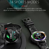C22 1.6 inch Round Screen Bluetooth Smart Watch, Support Health Monitoring & 24 Sports Modes(Black)