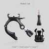 GP435 Small Size Bicycle Motorcycle Handlebar Fixing Mount for GoPro, Insta360, DJI and Other Action Cameras(Black)