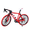 1:8 Scale Simulation Alloy Bicycle Model Mini Bicycle Toy Decoration(Race Bike-Red)