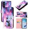 For Samsung Galaxy A26 5G Colored Drawing Pattern Plain Weave Leather Phone Case(Baby Panda)