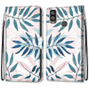 For Alcatel 1L (2021) Coloured Drawing Cross Texture Horizontal Flip PU Leather Case with Holder & Card Slots & Wallet & Lanyard(Pink Green Leaf)